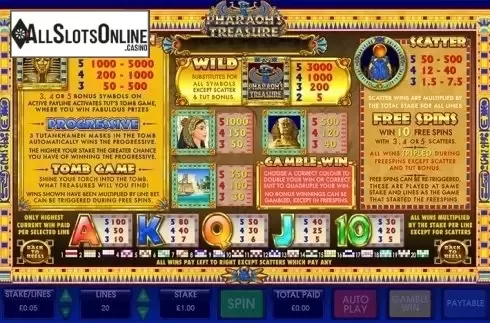 Screen2. Pharaoh's Treasure (Ash Gaming) from Ash Gaming