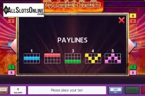 Lines. Phoenix's Fruits from InBet Games