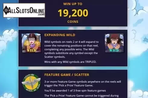 Game Features screen