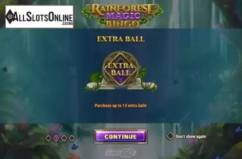 Start Screen. Rainforest Magic Bingo from Play'n Go