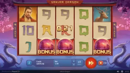 Sakura Dragon slot screenshot 3