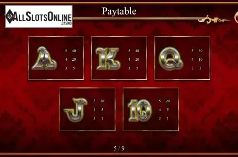 Paytable screen 2