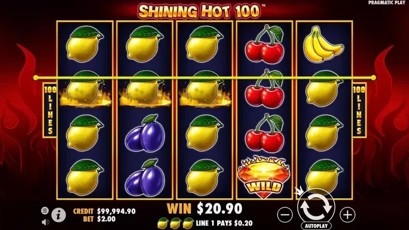 Shining Hot 100 slot screenshot 4