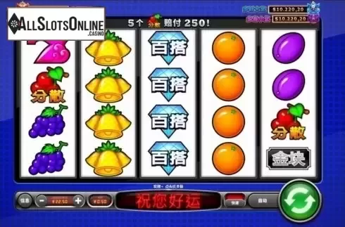 Reel Screen. Shui Guo Cai Fu Wu Shi Jackpot from Skywind Group