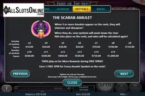 Features 2. Spirit Of The Nile from Nucleus Gaming