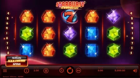 Starburst XXXtreme slot screenshot 1