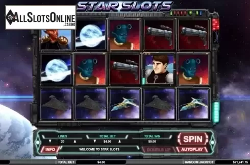 Reel screen. Stars Slots from Arrows Edge