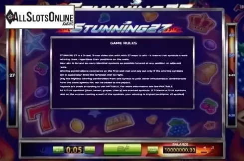 Screen3. Stunning 27 from BF games