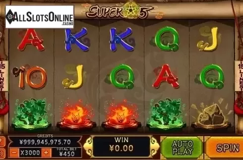 Reel Screen. Super 5 (CQ9Gaming) from CQ9Gaming