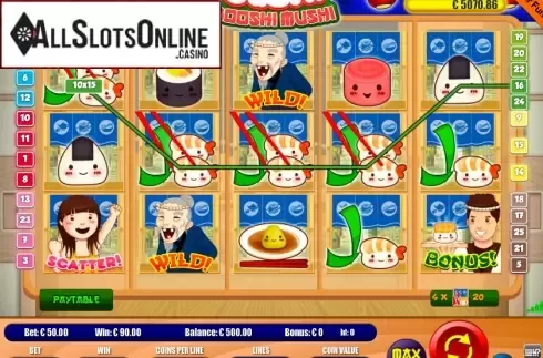 Screen3. Sushi Booshi Mushi from Portomaso Gaming