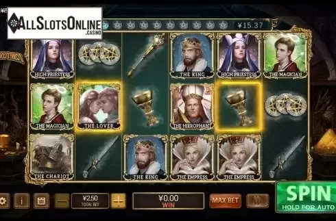 Reel screen. TREASURE TAROT from XIN Gaming