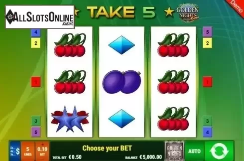 Reel Screen . Take 5 GDN from Gamomat