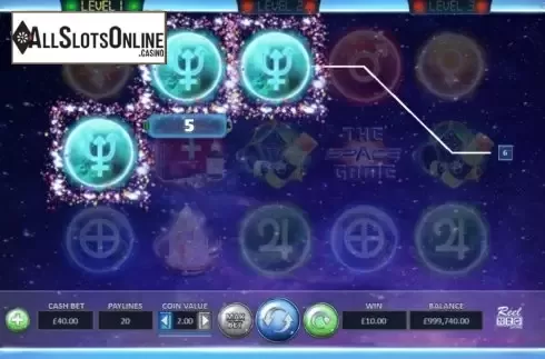 Win Screen 3. The Space Game from ReelNRG