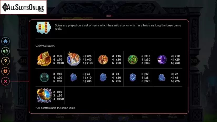 Symbols. Thor The Trials of Asgard from GVG