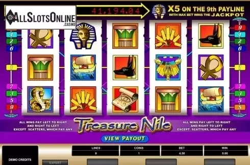 Screen3. Treasure Nile from Microgaming