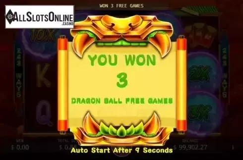 Hold and Win Bonus Screen