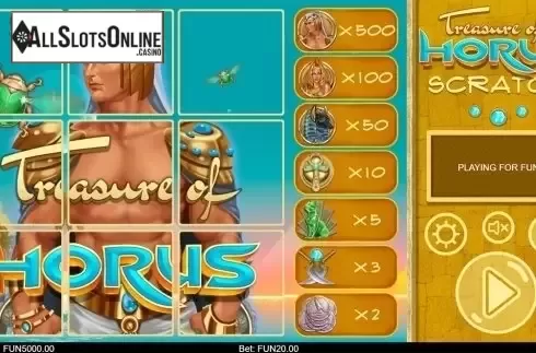 Reels screen. Treasure of Horus Scratch from IronDog