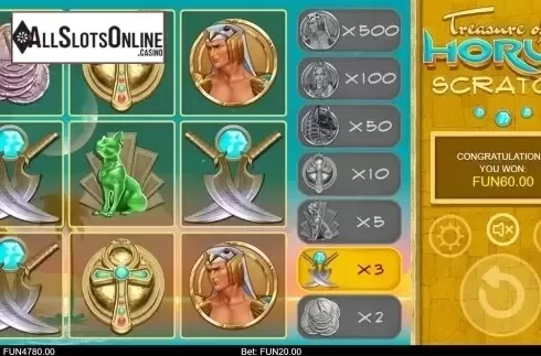 Game workflow 2. Treasure of Horus Scratch from IronDog