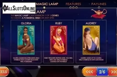 Expanding Symbols. Treasures of the Lamps from Playtech