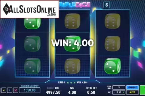 Win Screen 1. Triple Dice from Fazi