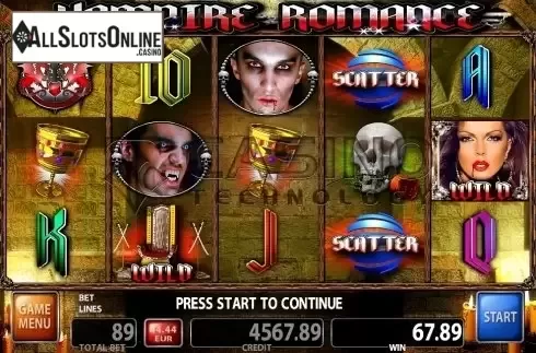 Screen2. Vampire Romance from Casino Technology