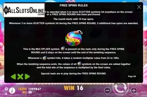 Features screen