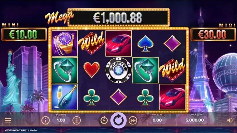 Vegas Night Life slot screenshot 1