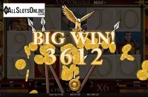 Big Win. Victorious MAX from NetEnt