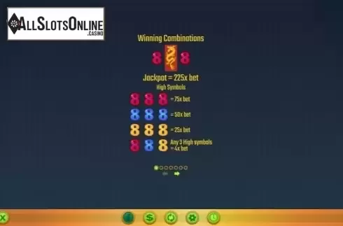 Paytable 1. Wild Dragon (Golden Hero) from Golden Hero