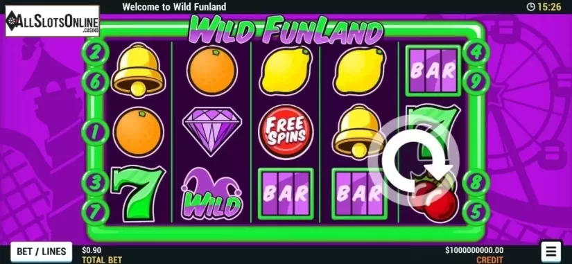 Reel Screen. Wild Funland from Slot Factory
