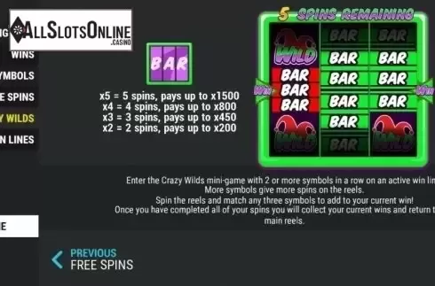 Features 3. Wild Funland from Slot Factory