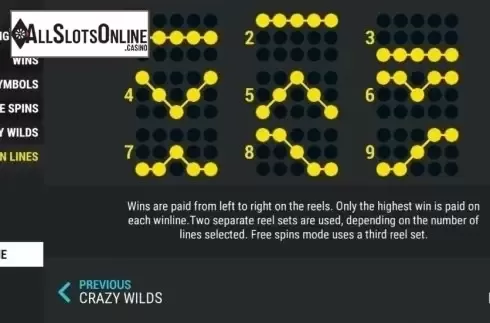 Paylines. Wild Funland from Slot Factory