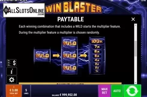 Features 2. Win Blaster from Gamomat