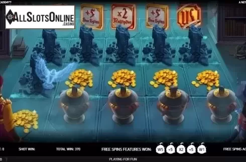 Bonus Game screen. Witchcraft Academy from NetEnt