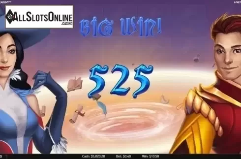 Big Win screen. Witchcraft Academy from NetEnt