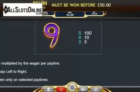 Paytable. Xingyun BaoZhu Jackpot from Eyecon