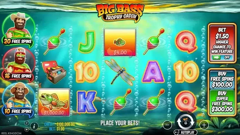 Big Bass Trophy Fishing slot screenshot 
