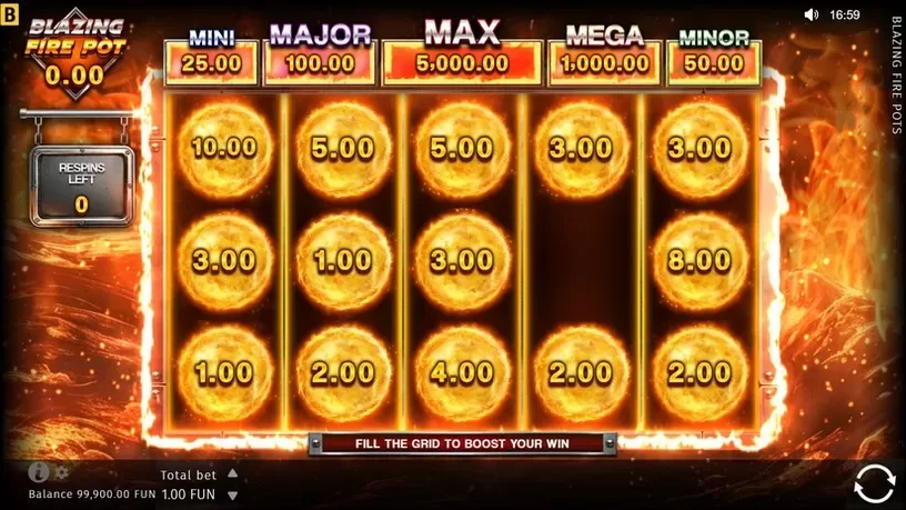 Blazing Fire Pots Hold & Spin slot screenshot 5