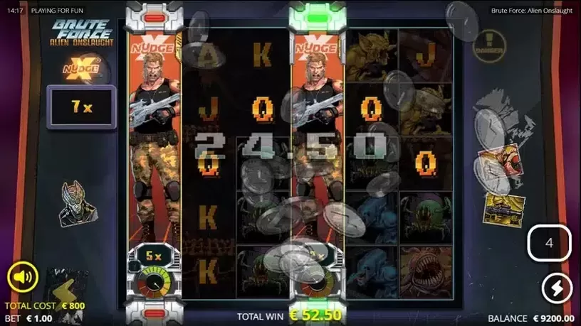 Brute Force Alien Onslaught slot screenshot 5