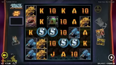 Brute Force Alien Onslaught slot screenshot 2