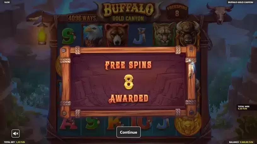 Buffalo Gold Canyon slot screenshot 3