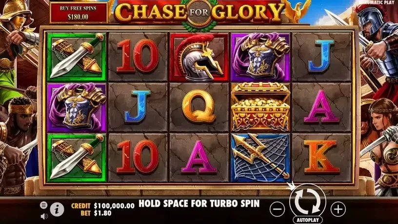 Chase for Glory slot screenshot 2