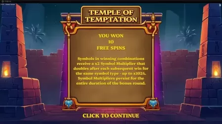 Desert Temple slot screenshot 4