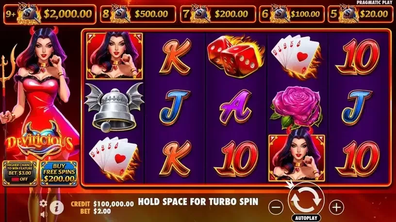 Devilicious slot screenshot 1