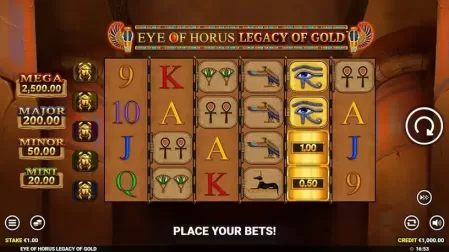 Eye of Hours Legacy of Gold slot screenshot 1
