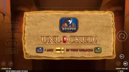 Eye of Hours Legacy of Gold slot screenshot 3