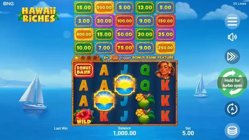 Hawaii Riches slot screenshot 1