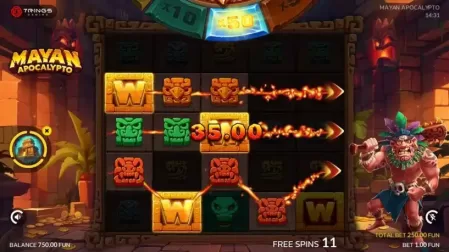 Mayan Apocalypto slot screenshot 4
