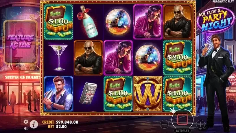 Mr Tain’s Party Night slot screenshot 2