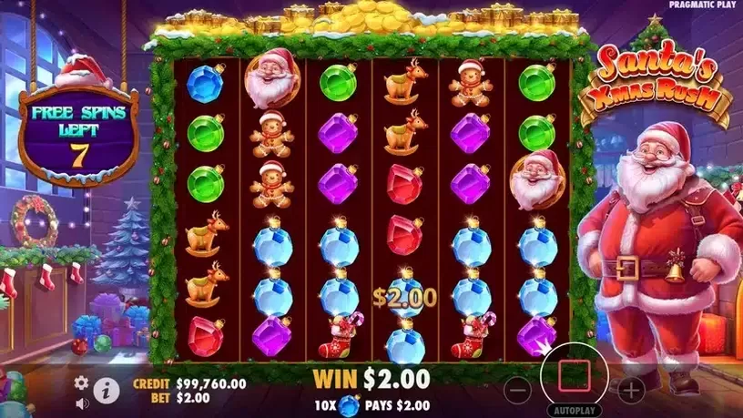 Santa's Xmas Rush slot screenshot 4